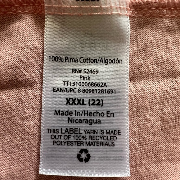 Time and Tru Light Pink V-Neck T-Shirt - Picture 7 of 7